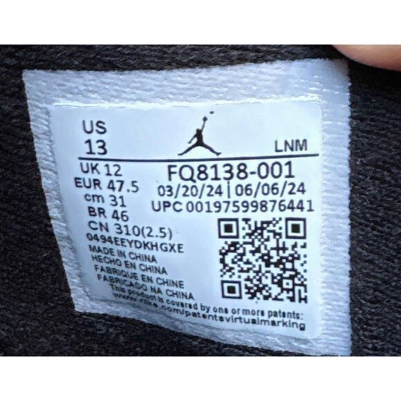 Nike Air Jordan 4 Retro White Thunder Size 13 Men's - Picture 6 of 8